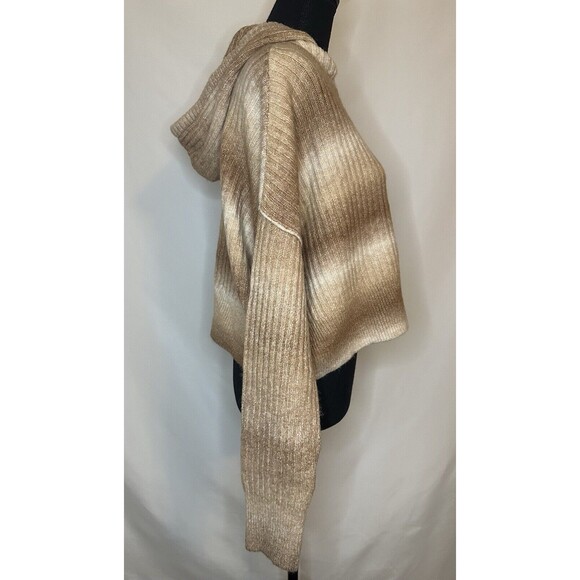 OFFLINE BY AERIE Ombre Brown Tan Crop Hoodie Pullover Sweater‎ MEDIUM NWT - Picture 5 of 10